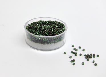 Delica Beads 2mm 7g dunkelgrün matt